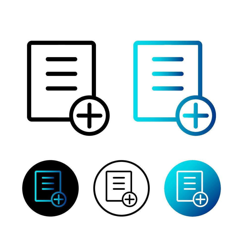 Abstract Add New Document Icon Illustration vector