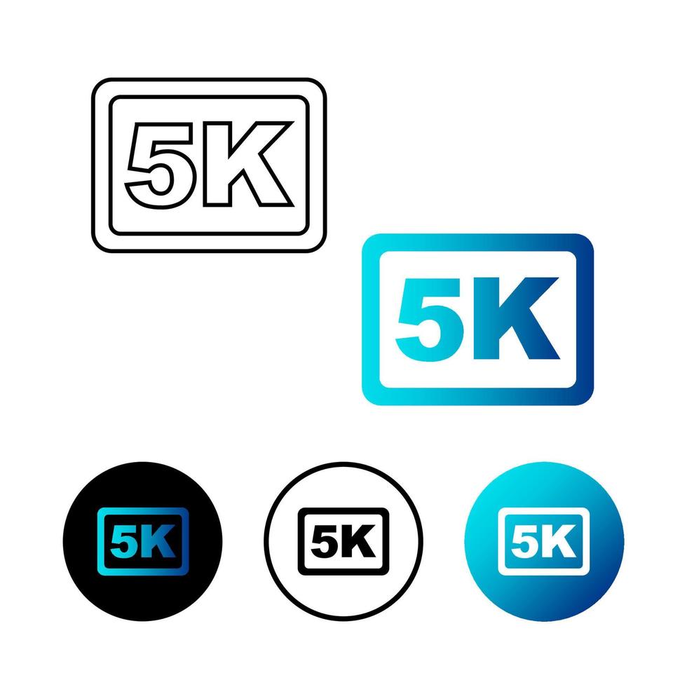 Abstract 5K Icon Illustration vector