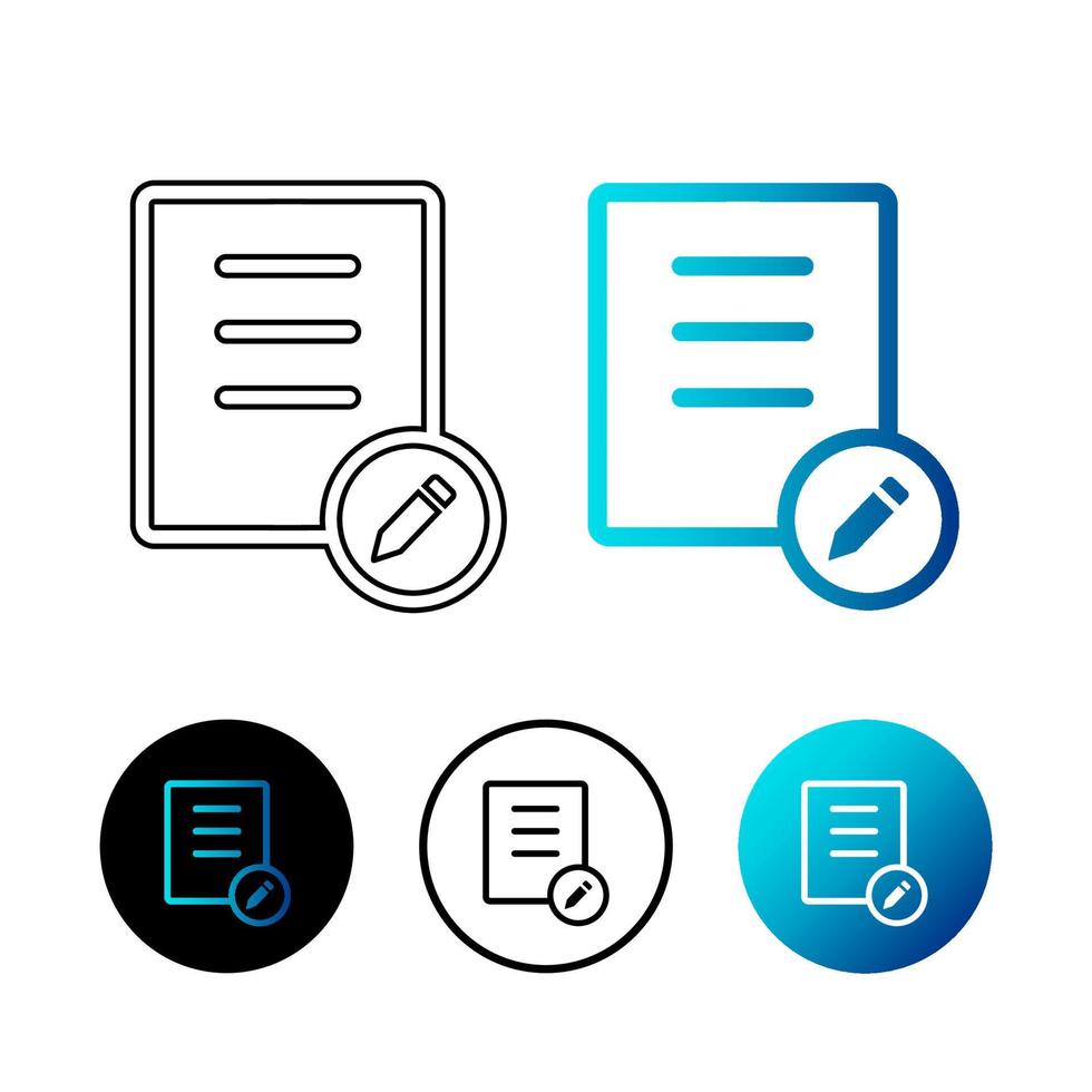 Abstract Edit Document Icon Illustration vector