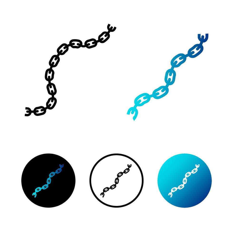 Ilustración de icono de cadena abstracta vector