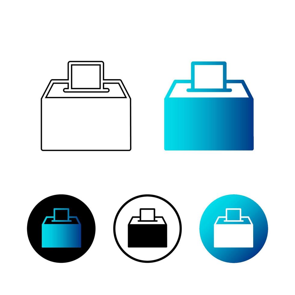 Abstract Vote Box Icon Illustration vector