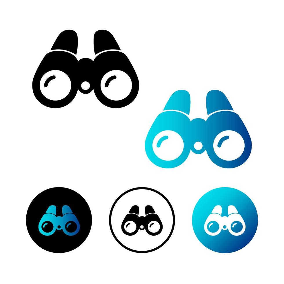 Abstract Binoculars Icon Illustration vector