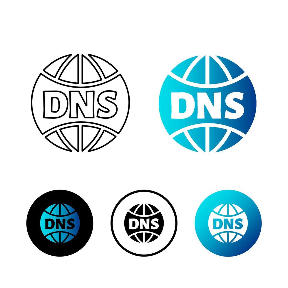 Ilustración de icono de dns abstracto vector