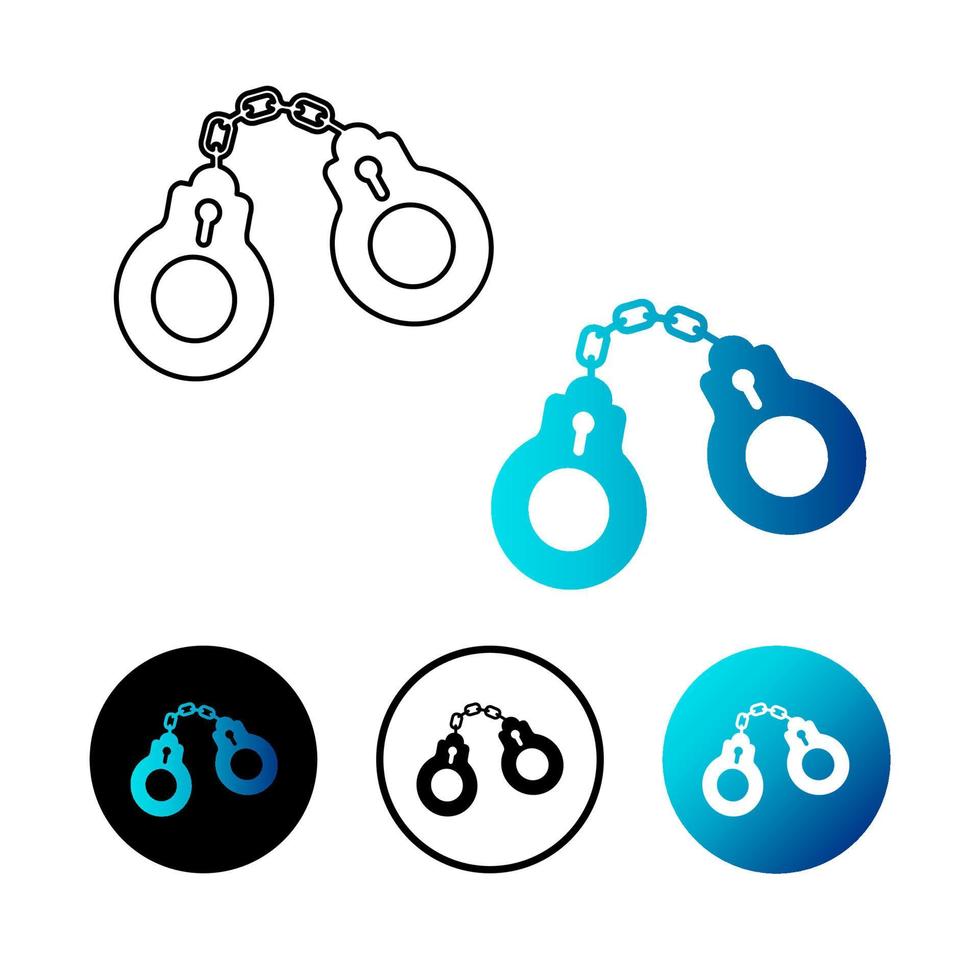 Abstract Handcuffs Icon Illustration vector