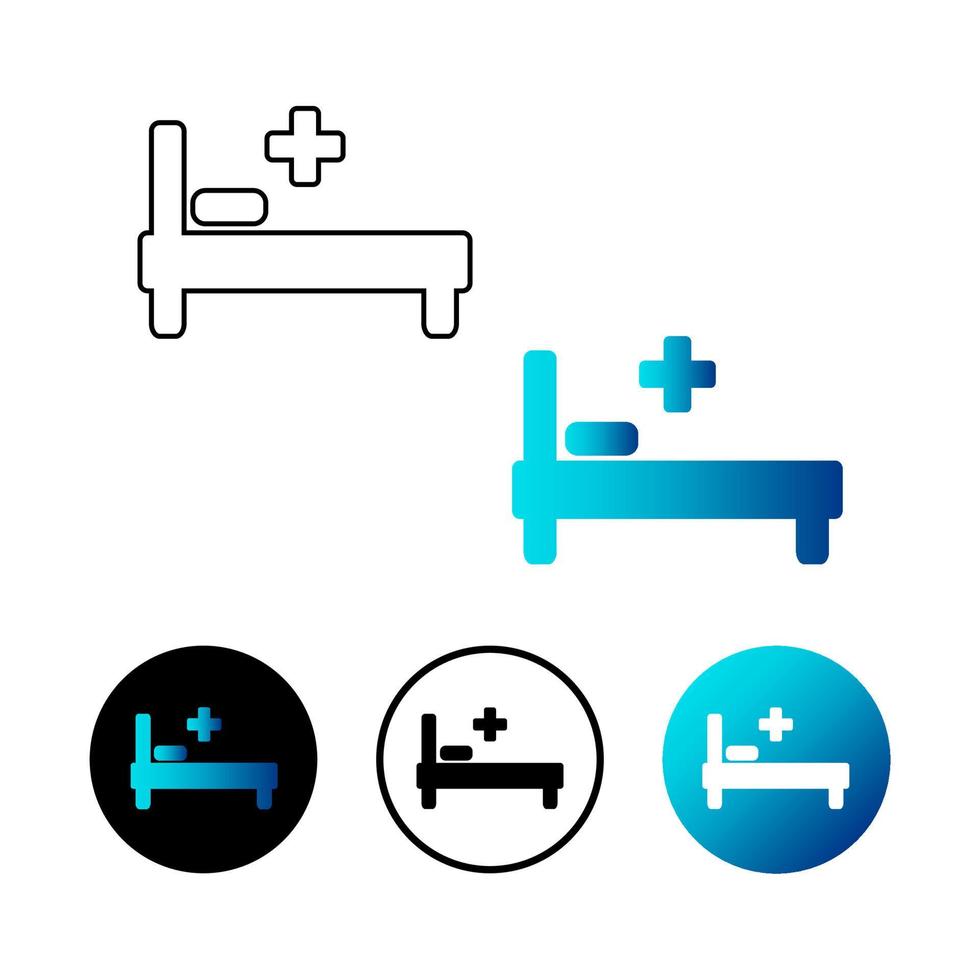Abstract Hospital Bed Icon Illustration vector