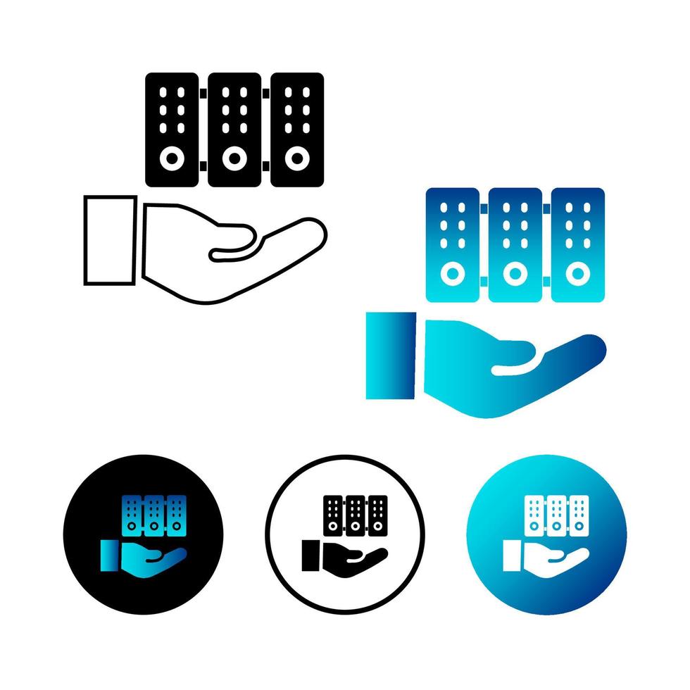 Abstract Managed Hosting Icon Illustration vector