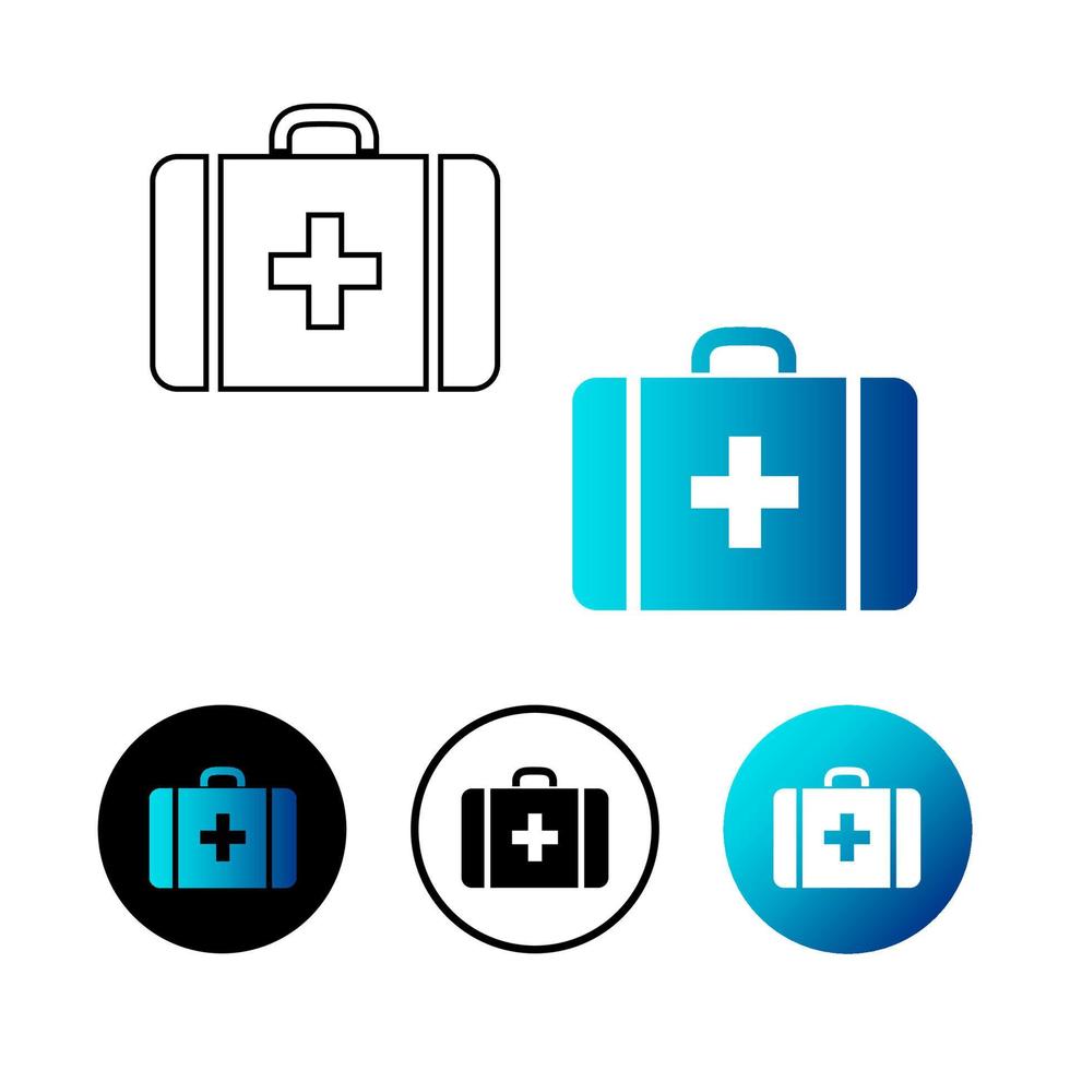 Ilustración de icono de maletín médico abstracto vector