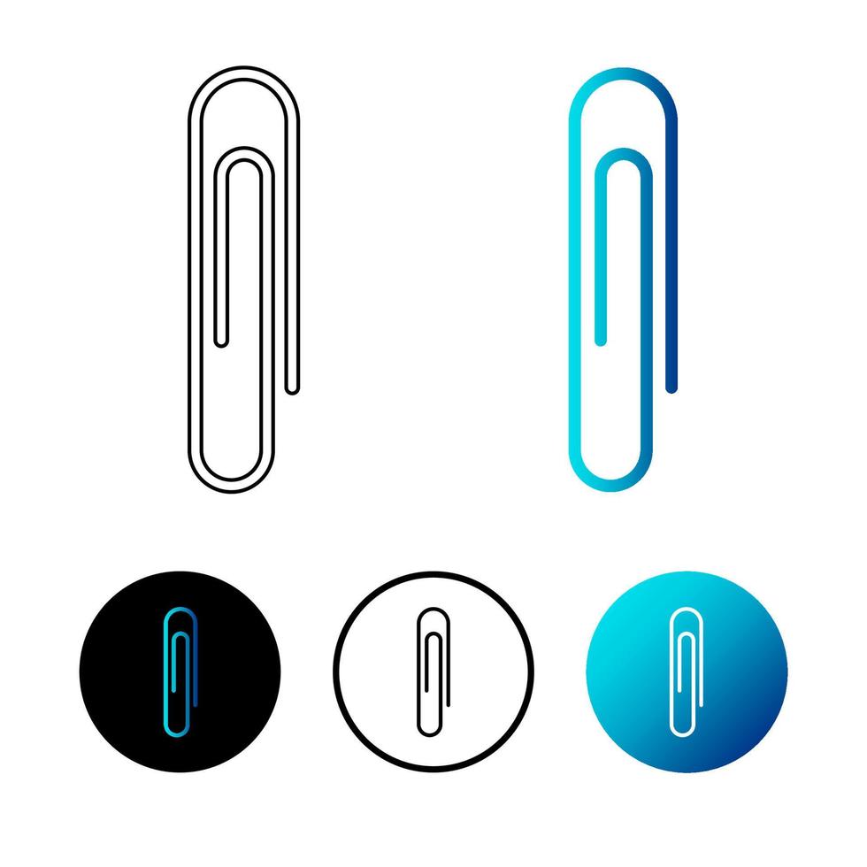 Abstract Paperclip Icon Illustration vector