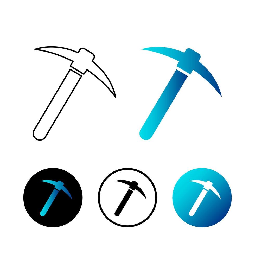 Abstract Pickaxe Icon Illustration vector