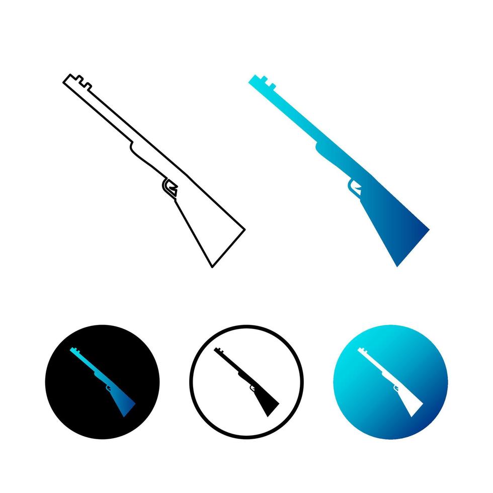 Abstract Rifle Gun Icon Illustration vector