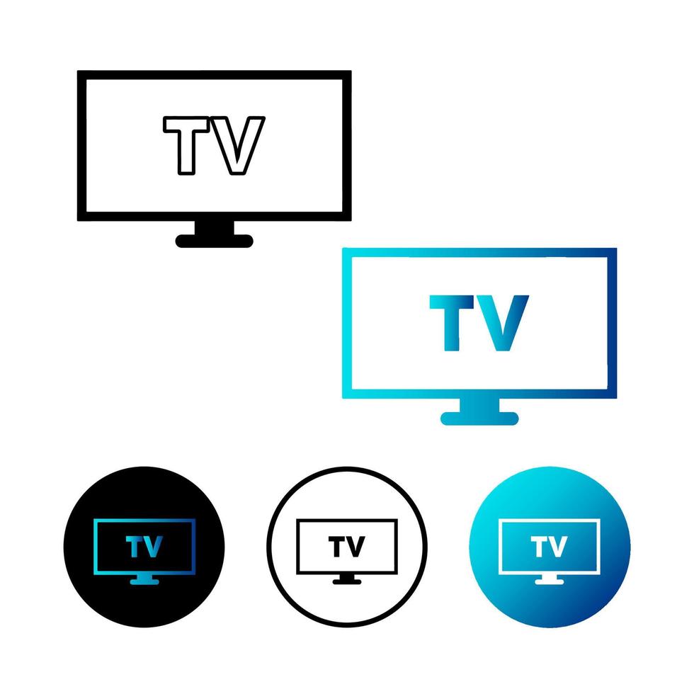 Ilustración de icono de tv abstracto vector