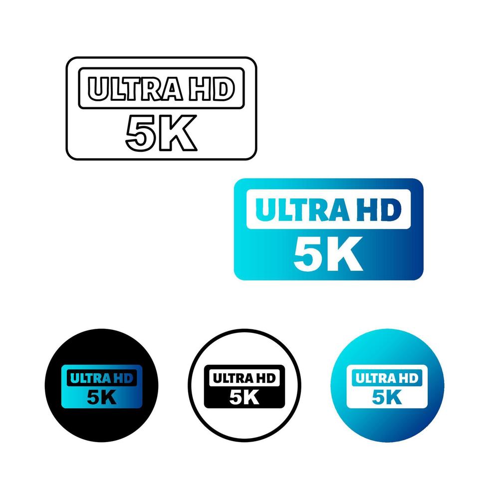 Ilustración de icono de ultra hd 5k abstracto vector