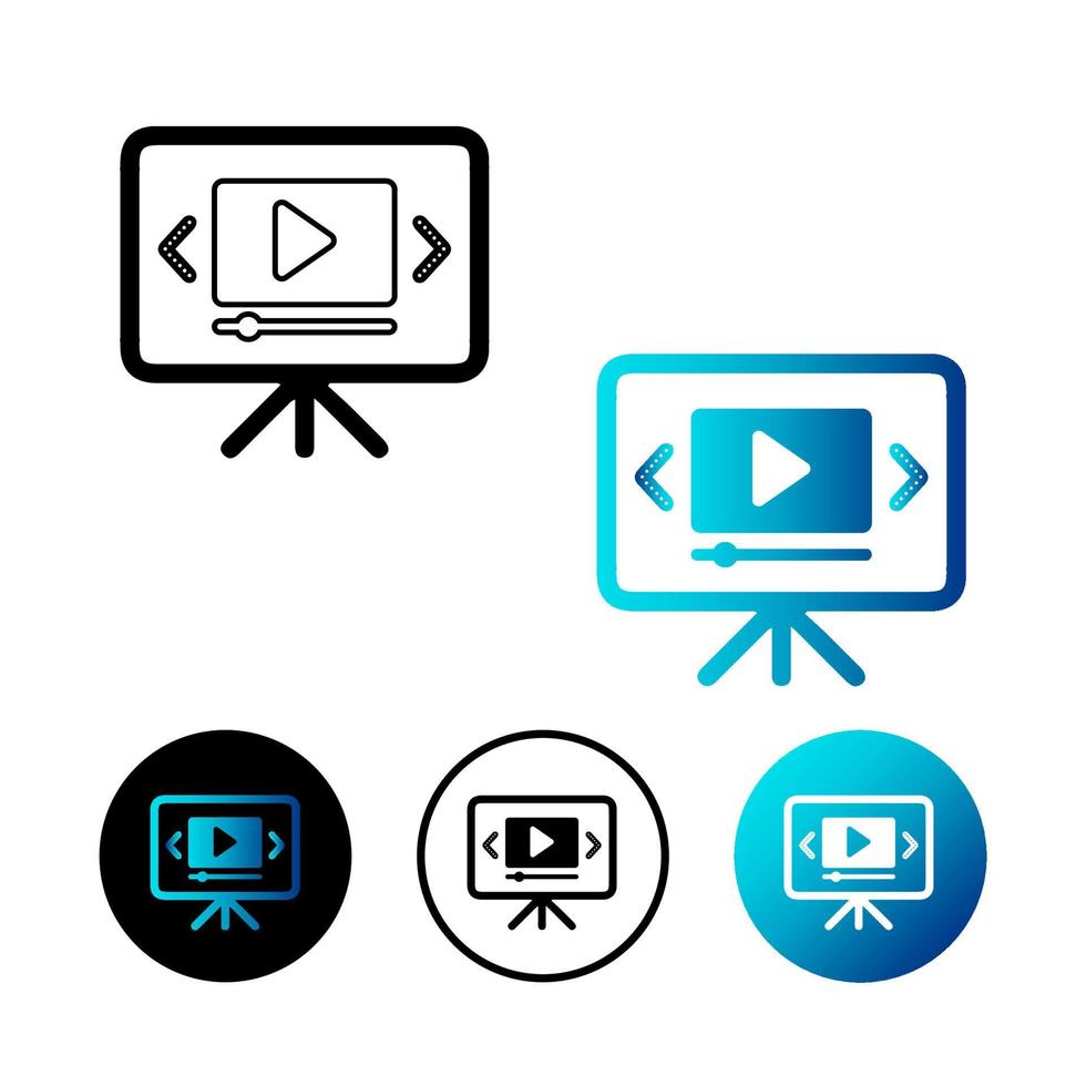 Abstract Video Slideshow Icon Illustration vector