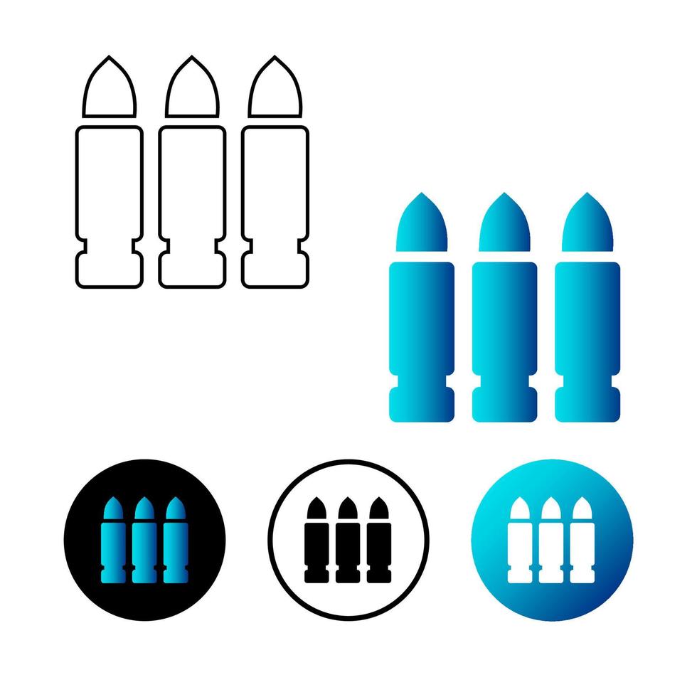 Abstract Gun Bullet Icon Illustration vector