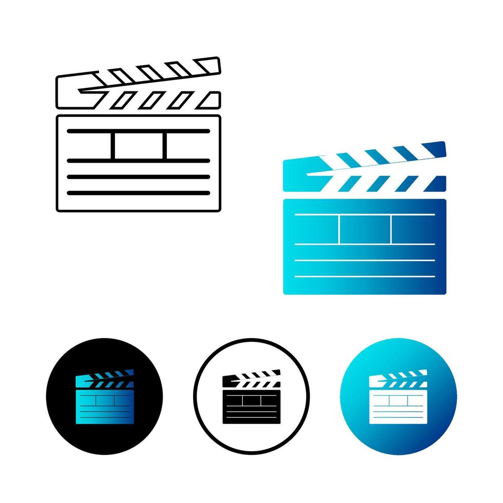 Abstract Movie Clapper Icon Illustration vector