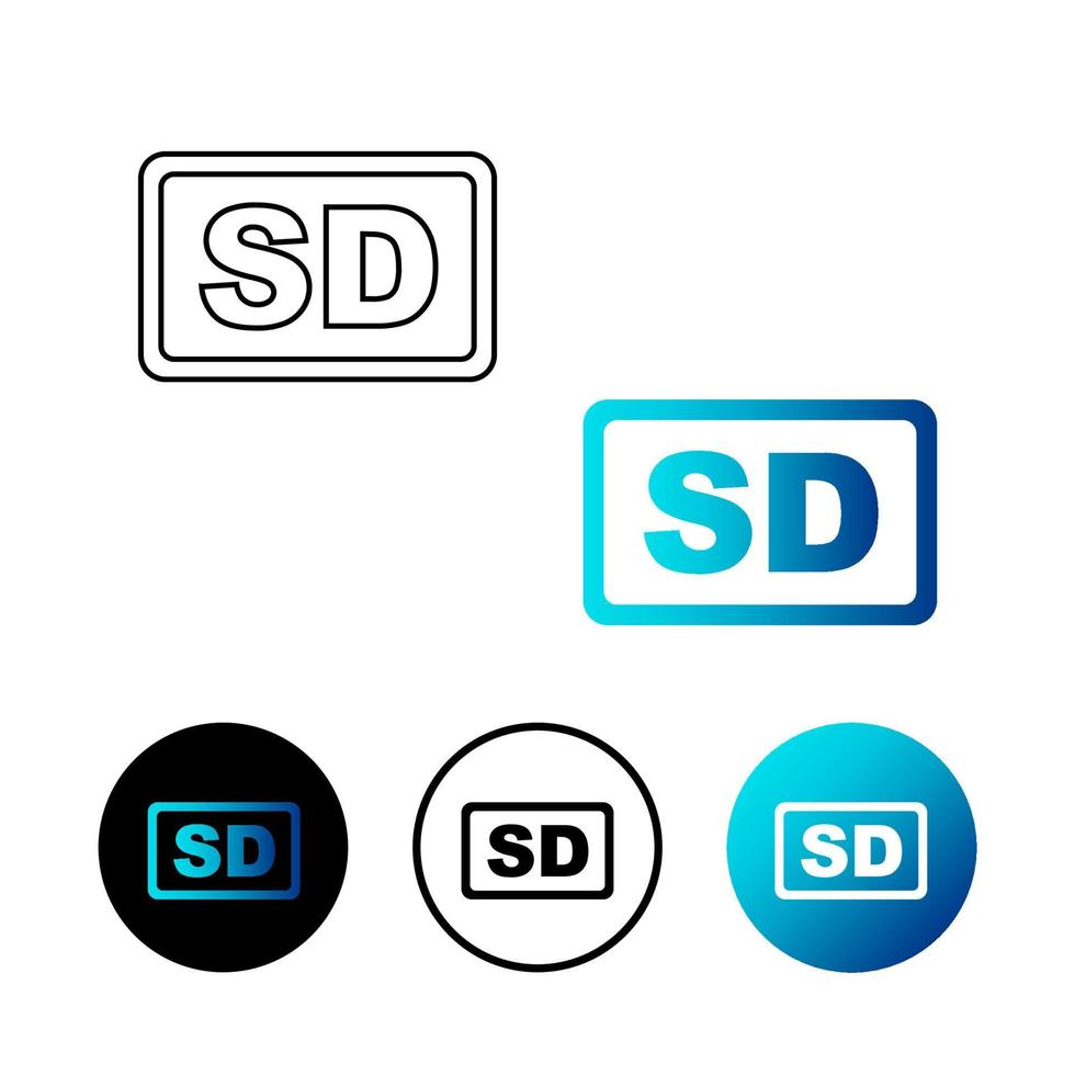 Abstract SD Icon Illustration vector