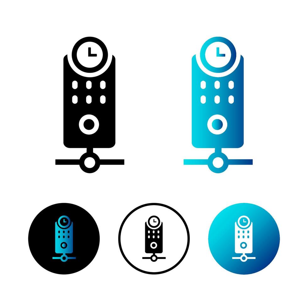Abstract Server Clock Icon Illustration vector