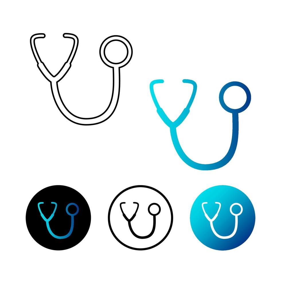 Abstract Stethoscope Icon Illustration vector