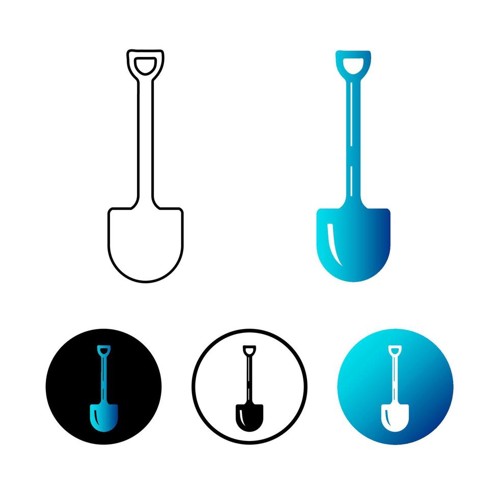 Abstract Shovel Icon Illustration vector