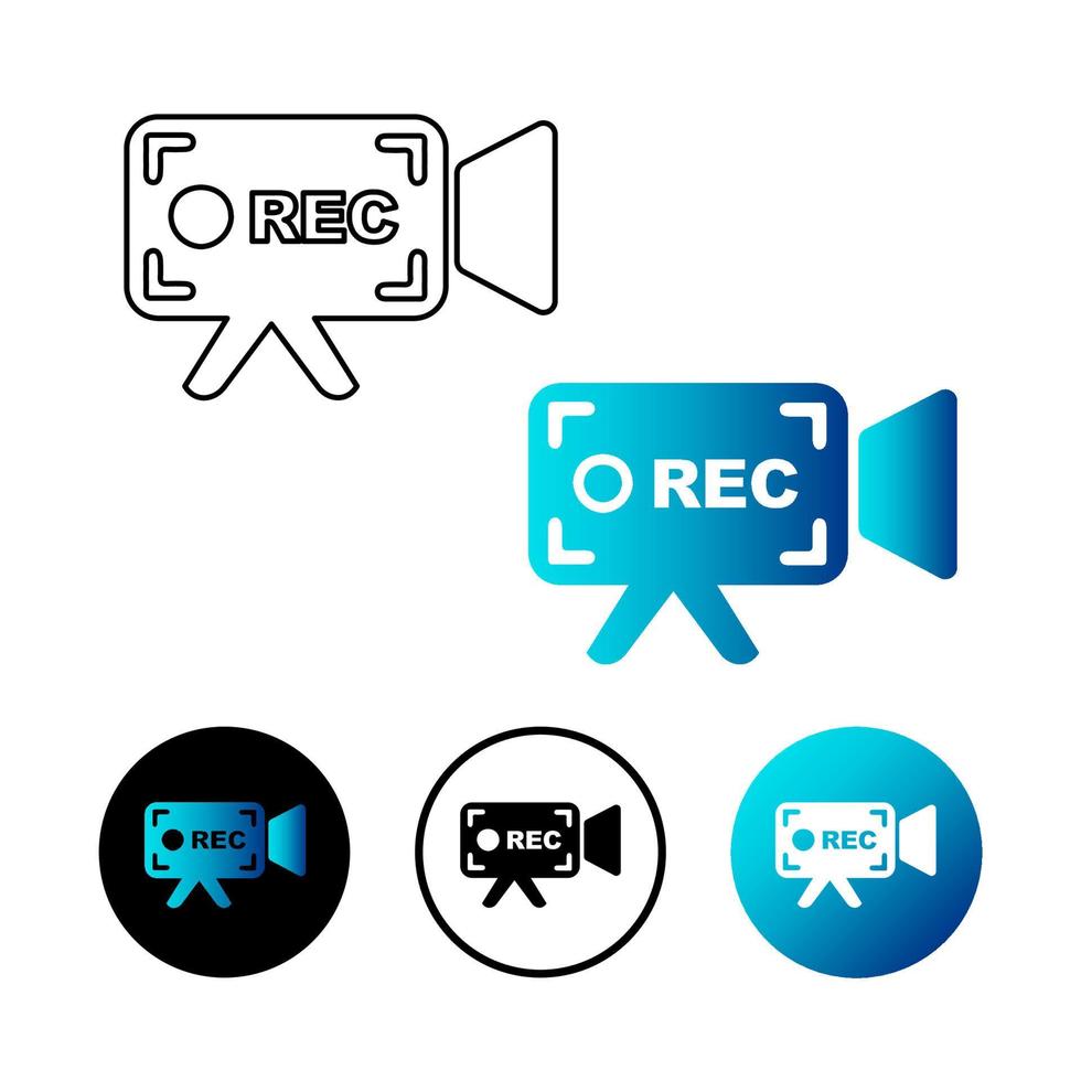 Abstract Video Recording Icon Illustration vector