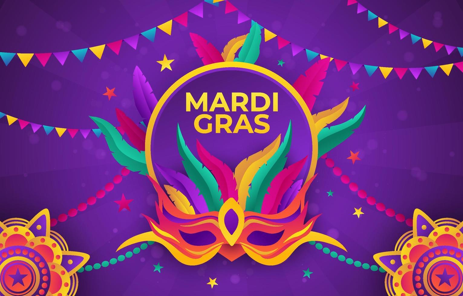 fondo del carnaval de mardi gras vector