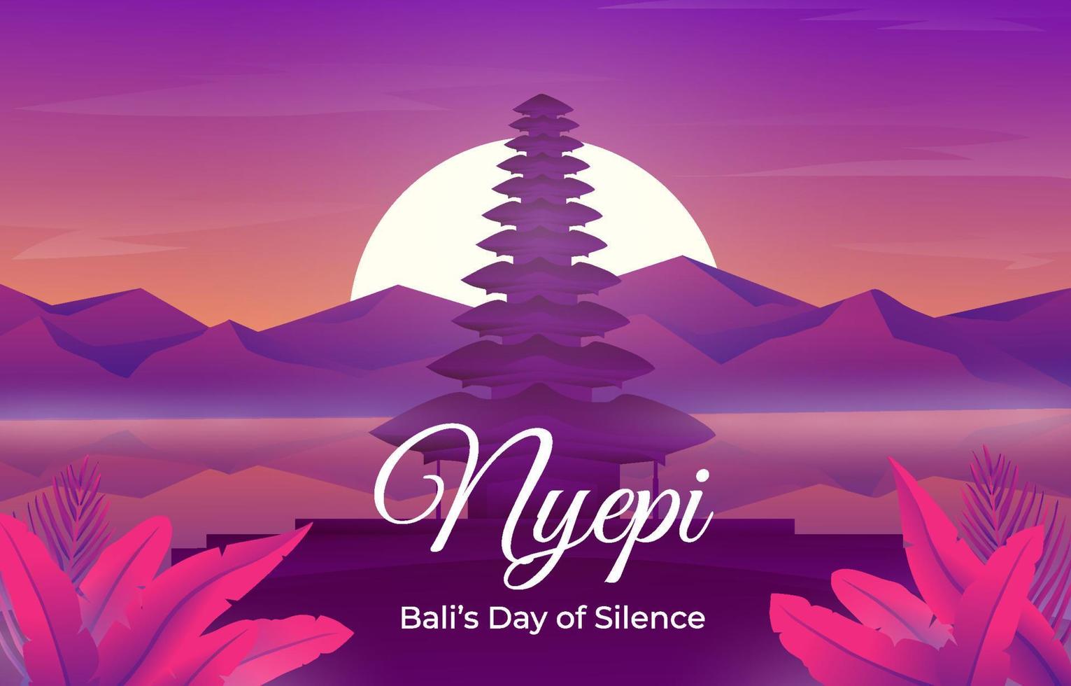 fondo del día del silencio de bali nyepi vector