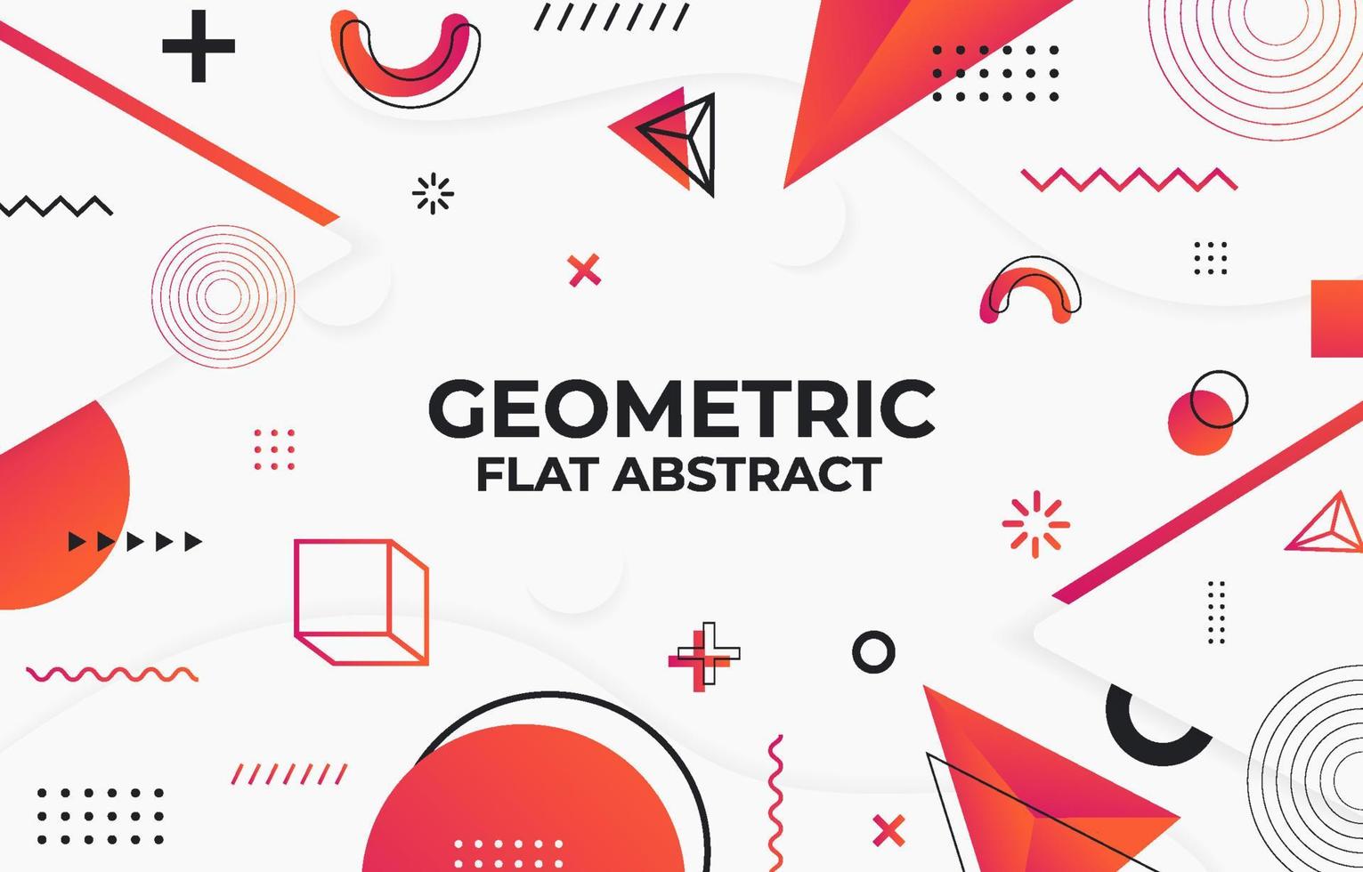 Background of Abstract Geometric in Orange Red vector