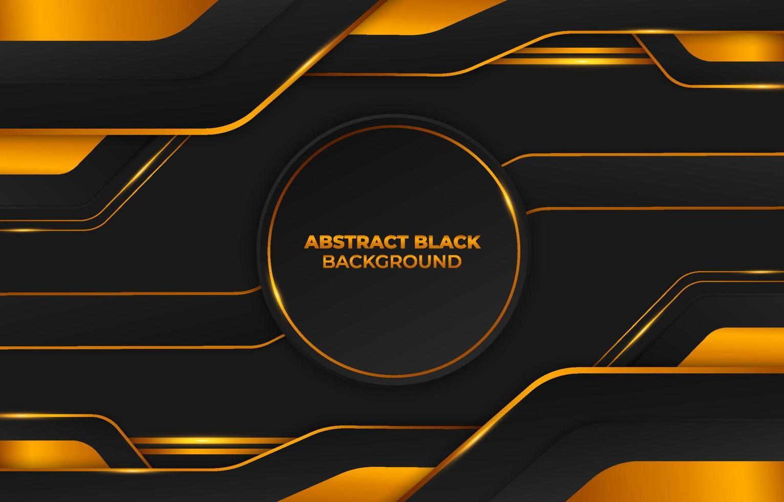 Background of Elegant Black and Gold Technology vector