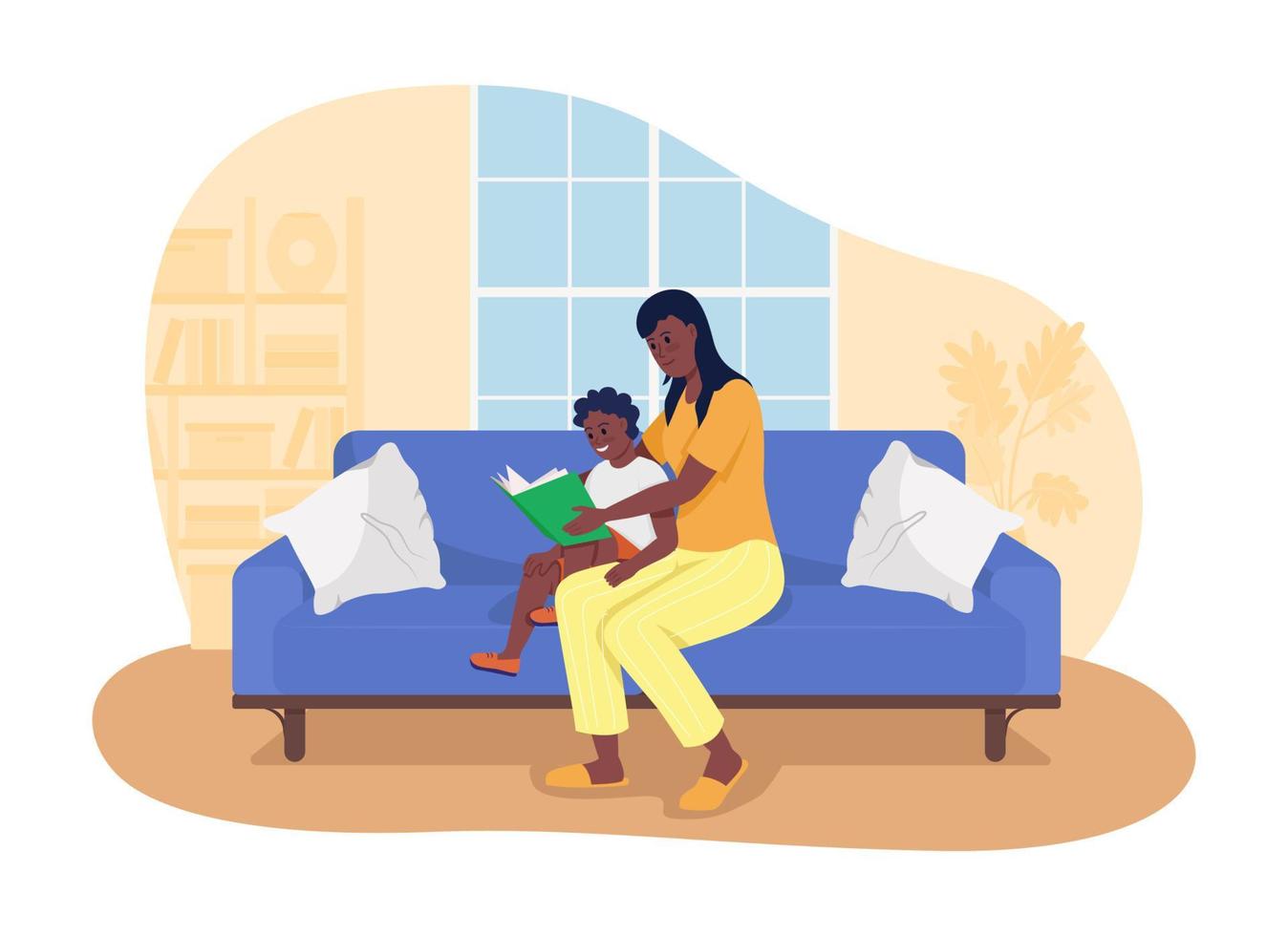 Raising Bookworm Kid 2d Vector Isolated Illustration Mother Reading Book To Male Child Flat Characters On Cartoon Background Spending Time Together Cognitive Skills Development Colourful Scene Vector Art At Vecteezy