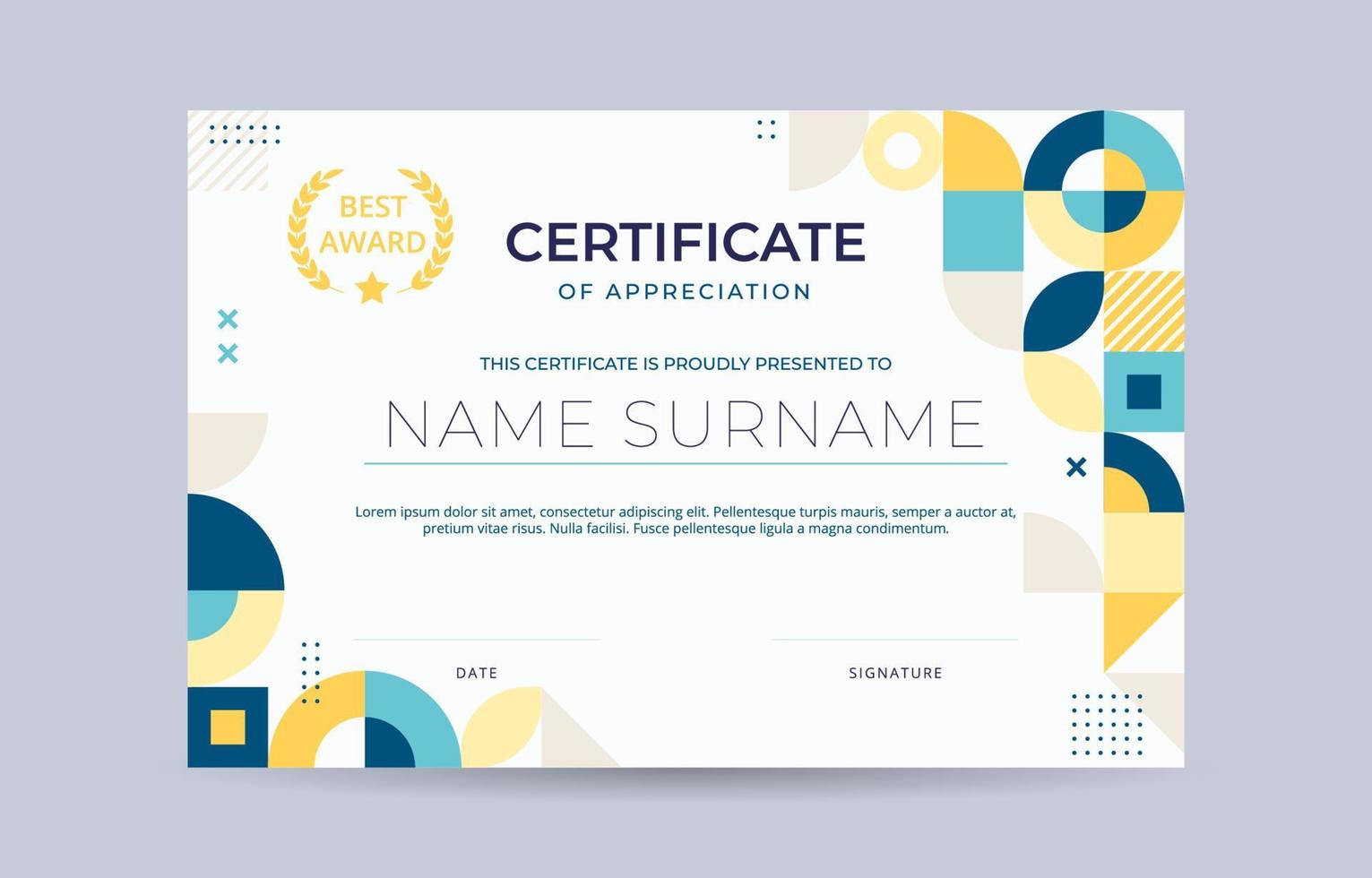 Modern Certificate Template Design 4560929 Vector Art At Vecteezy