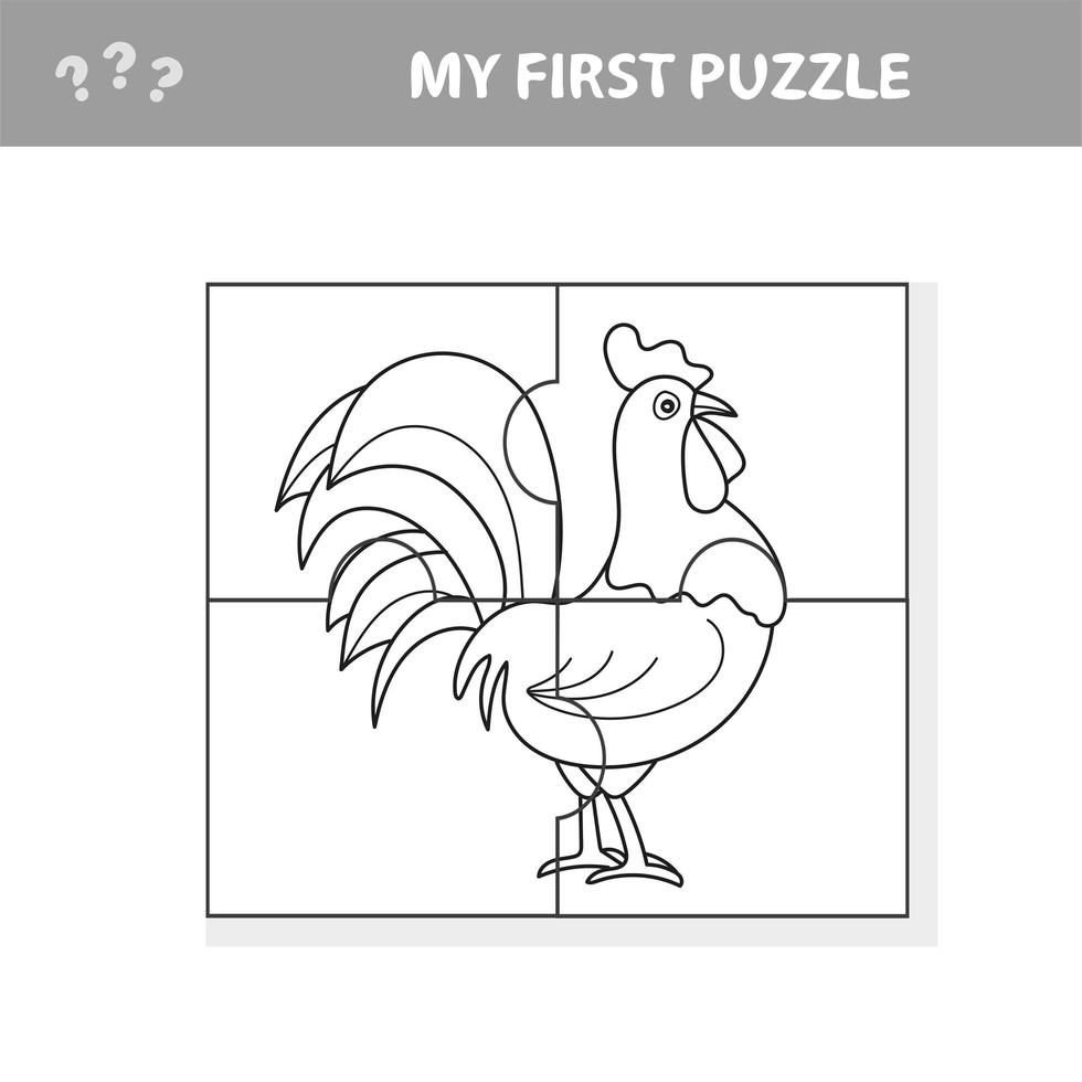 A vector illustration of a chicken puzzle for children