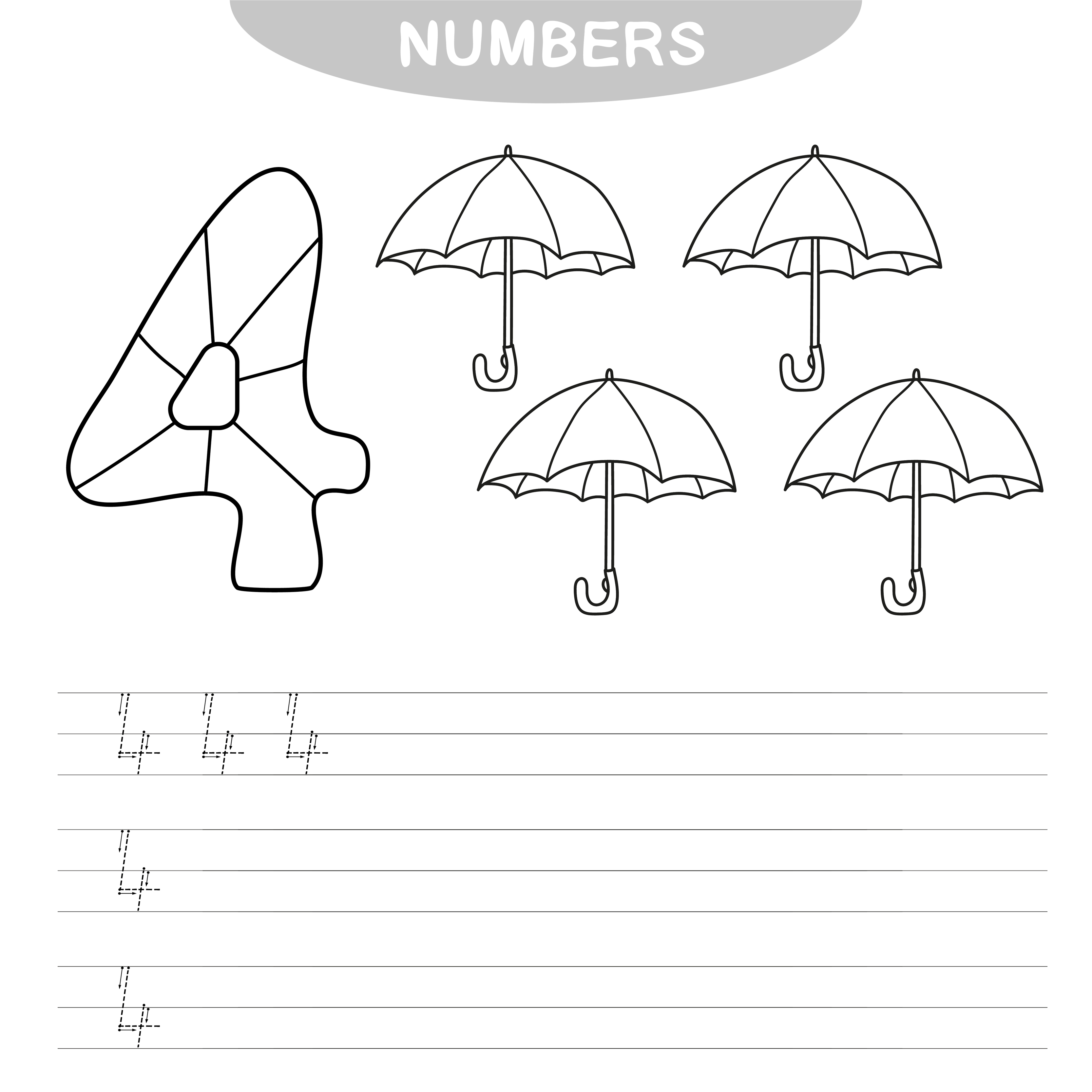 learning numbers coloring book for preschool children writing practice 4561035 vector art at vecteezy