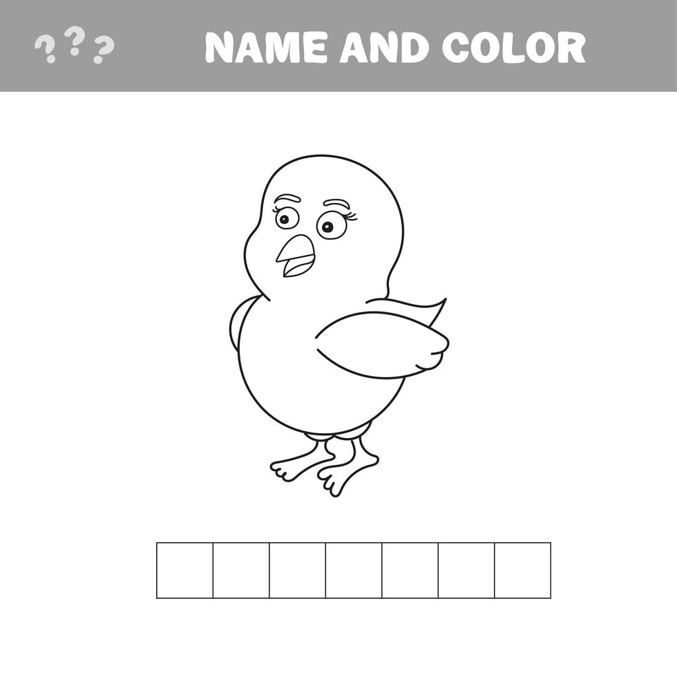 Chicken to be colored, the coloring book for preschool kids vector