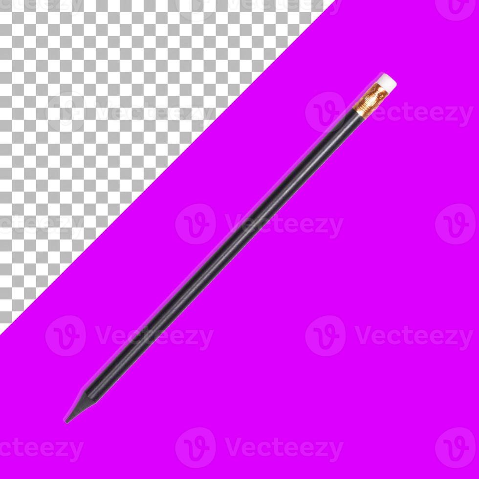 Isolated black pencil with white rubber photo