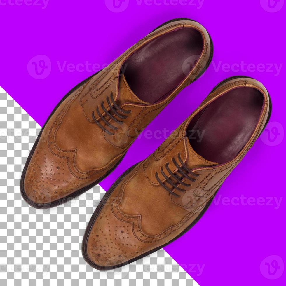 Top up view isolated leather brown men shoes 4561657 Stock Photo at ...