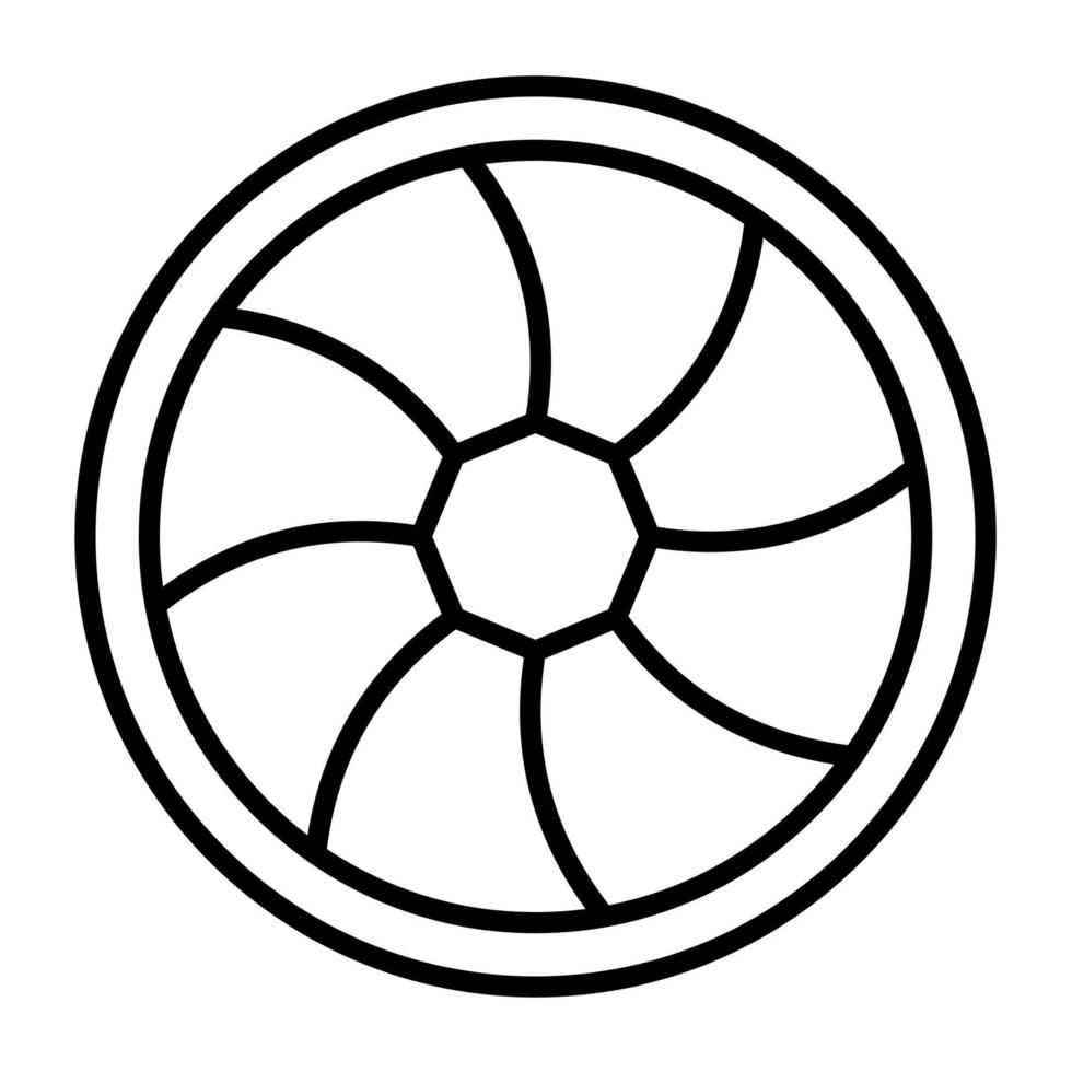 Aperture Line Icon vector