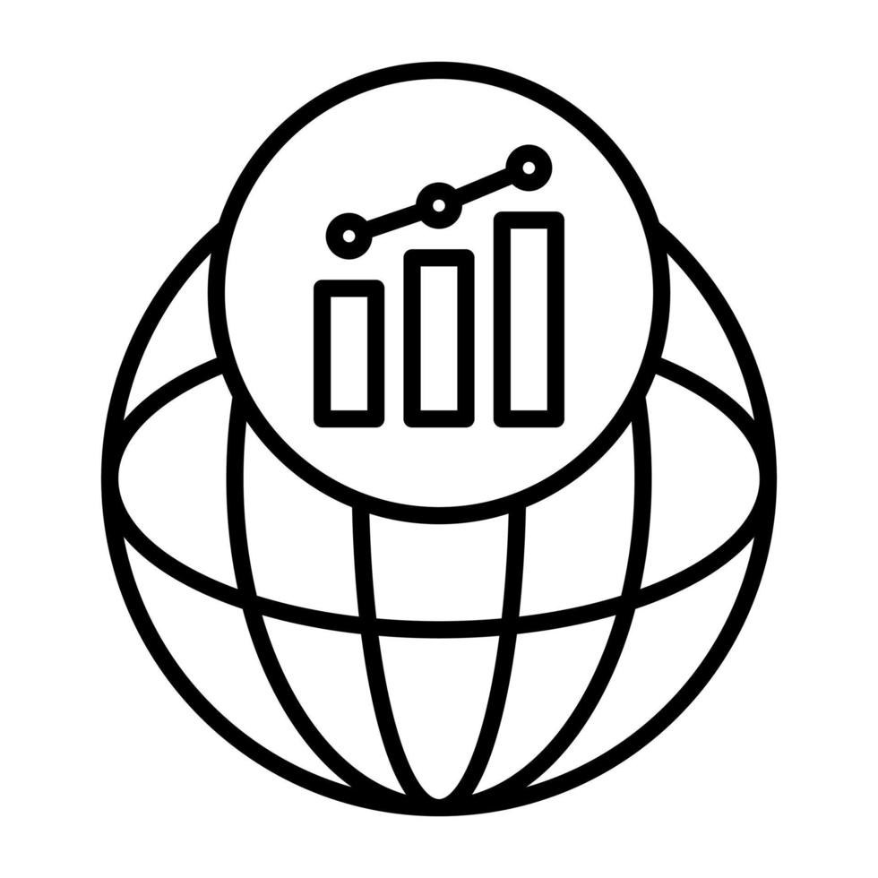 Stock Market Line Icon vector