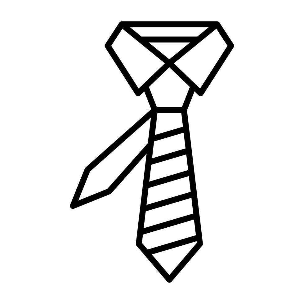 icono de línea de corbata vector