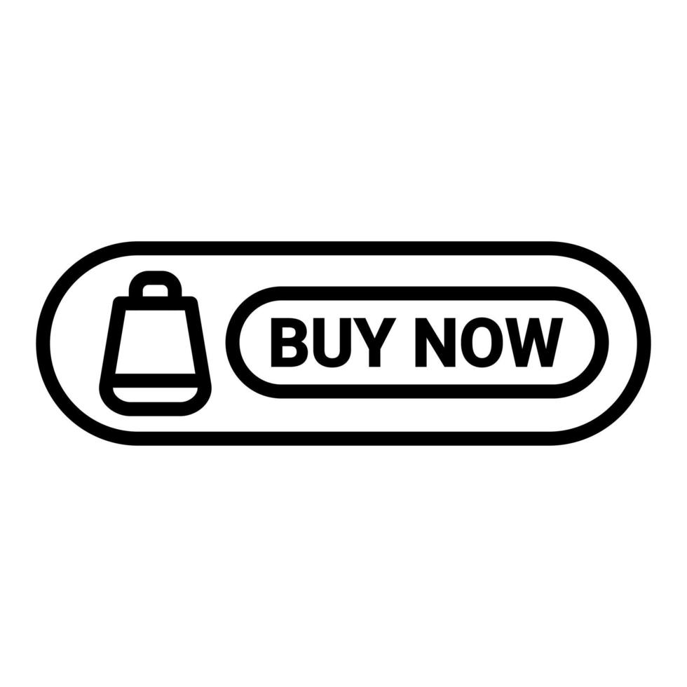 Buy Now Button Line Icon vector