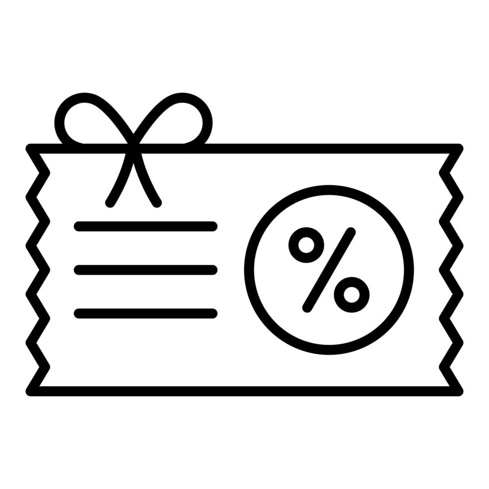 Voucher Line Icon vector