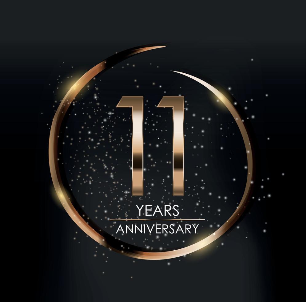 Template Logo 11 Years Anniversary Vector Illustration