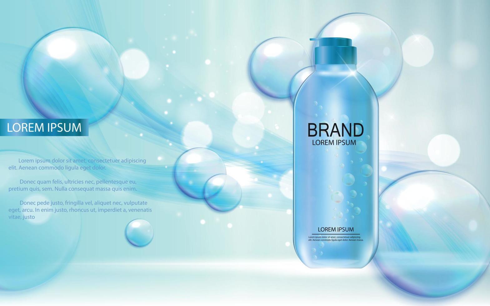 Design Cosmetics Product  Template for Ads or Magazine Background. 3D Realistic Vector Iillustration