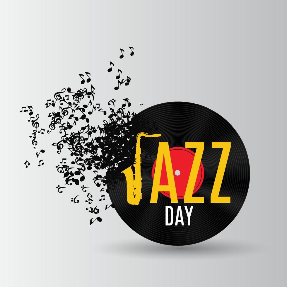 fondo del día del jazz. ilustración vectorial vector