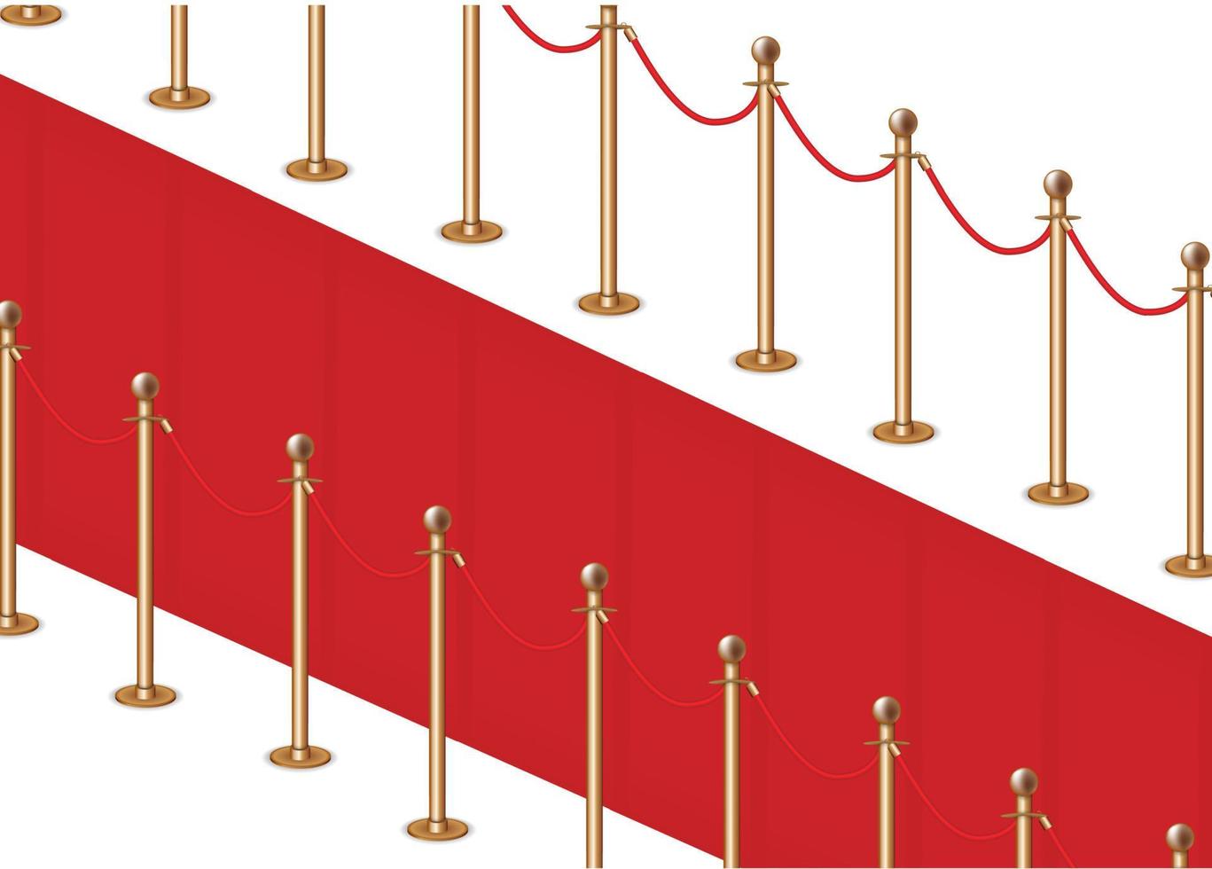 Barreras doradas realistas para esgrima al ingresar a una fiesta, club, evento. ilustración vectorial vector