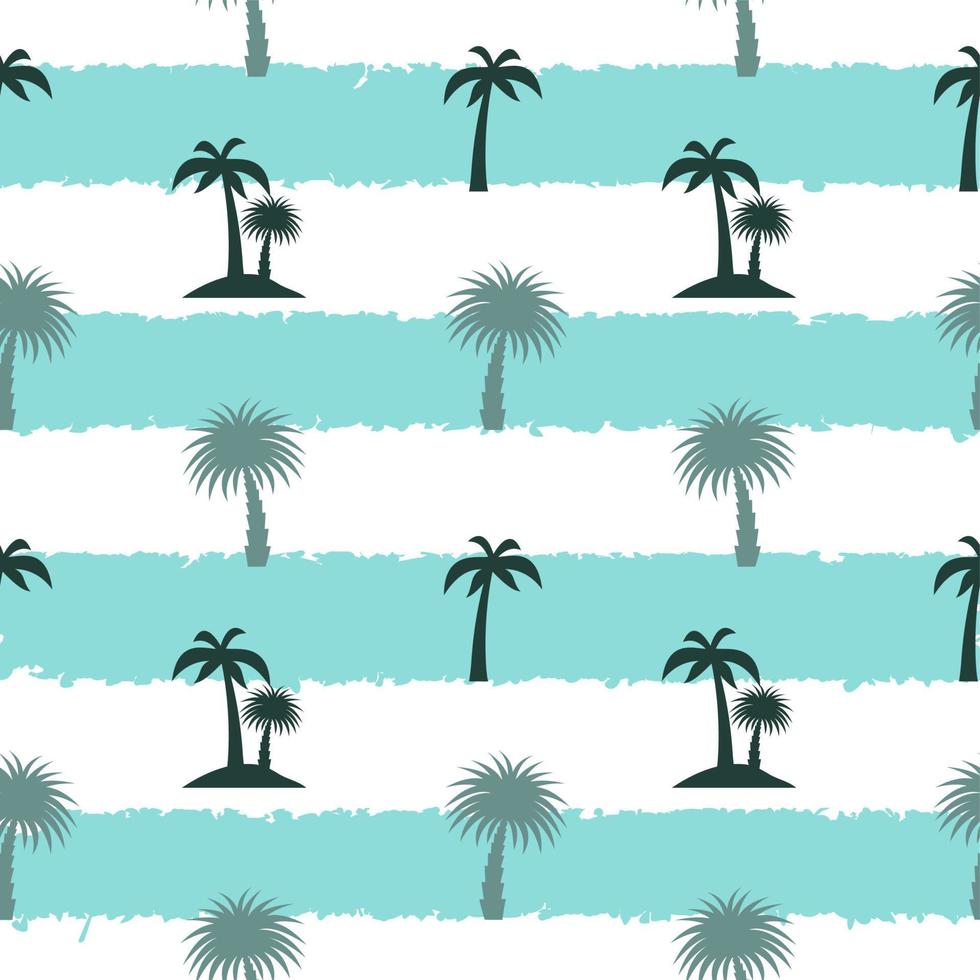 Palm Leaf Vector Seamless Pattern Background Illustration