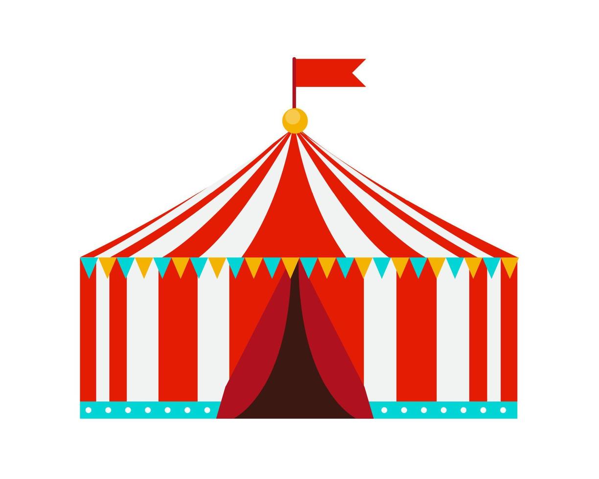 Tent circus icon on white background. Vector Illustration