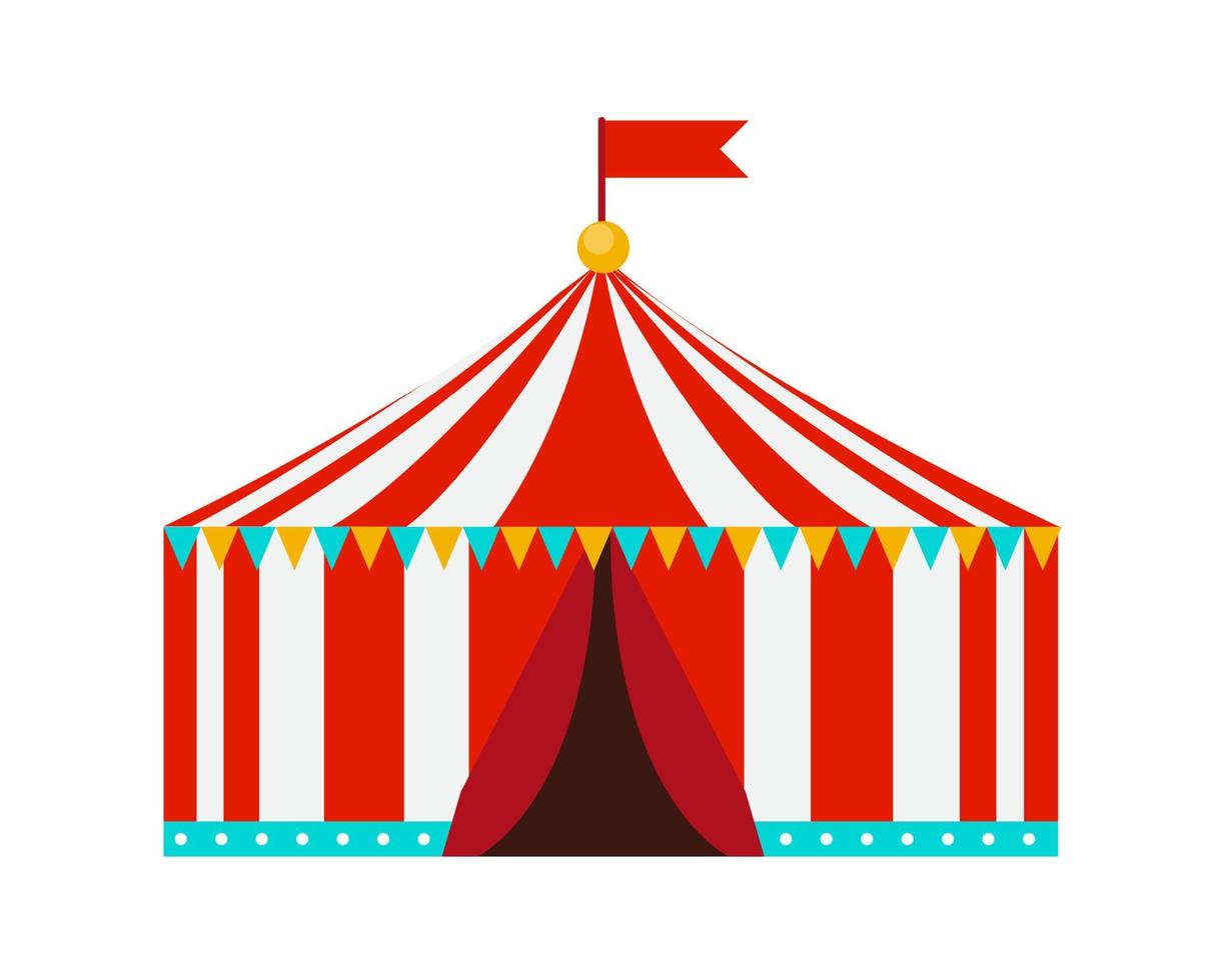 icono de carpa de circo sobre fondo blanco. ilustración vectorial vector