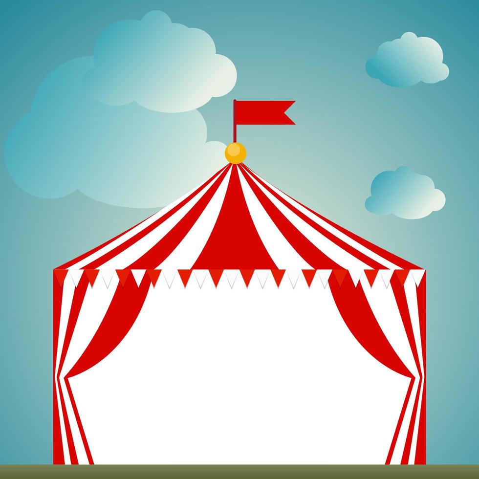 Tent circus icon on white background. Vector Illustration