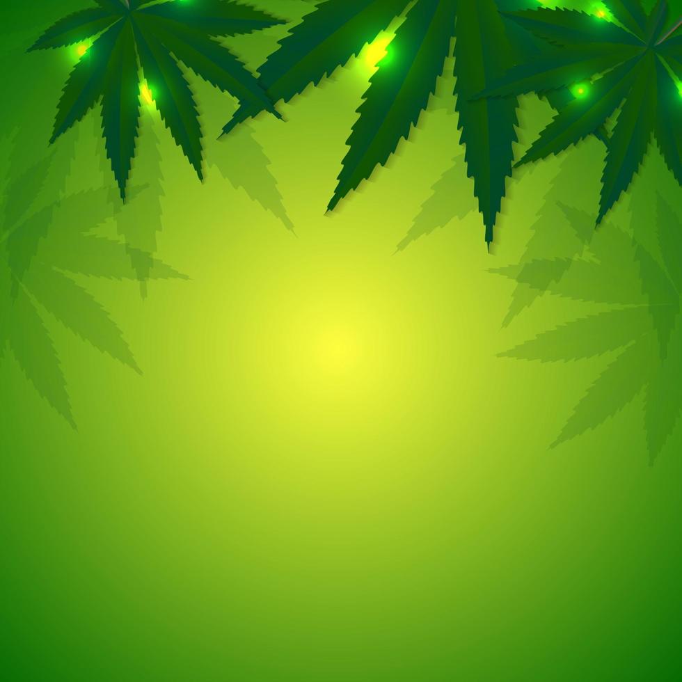 Cannabis leaves background. Vector illustration