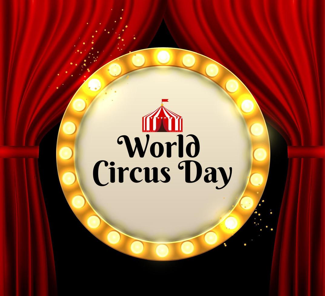 Ilustración de vector de fondo del día mundial del circo